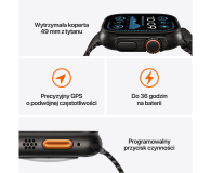 APPLE Watch Ultra 2 GPS + Cellular 49mm koperta tytanowa (czarny) + opaska Alpine M (ciemnozielony) - 1278232 - zdjęcie 3